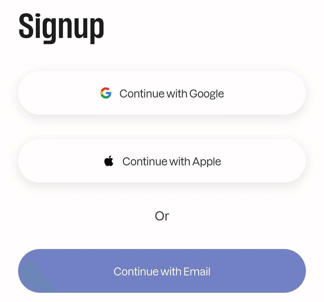 SitterSync sign up screen